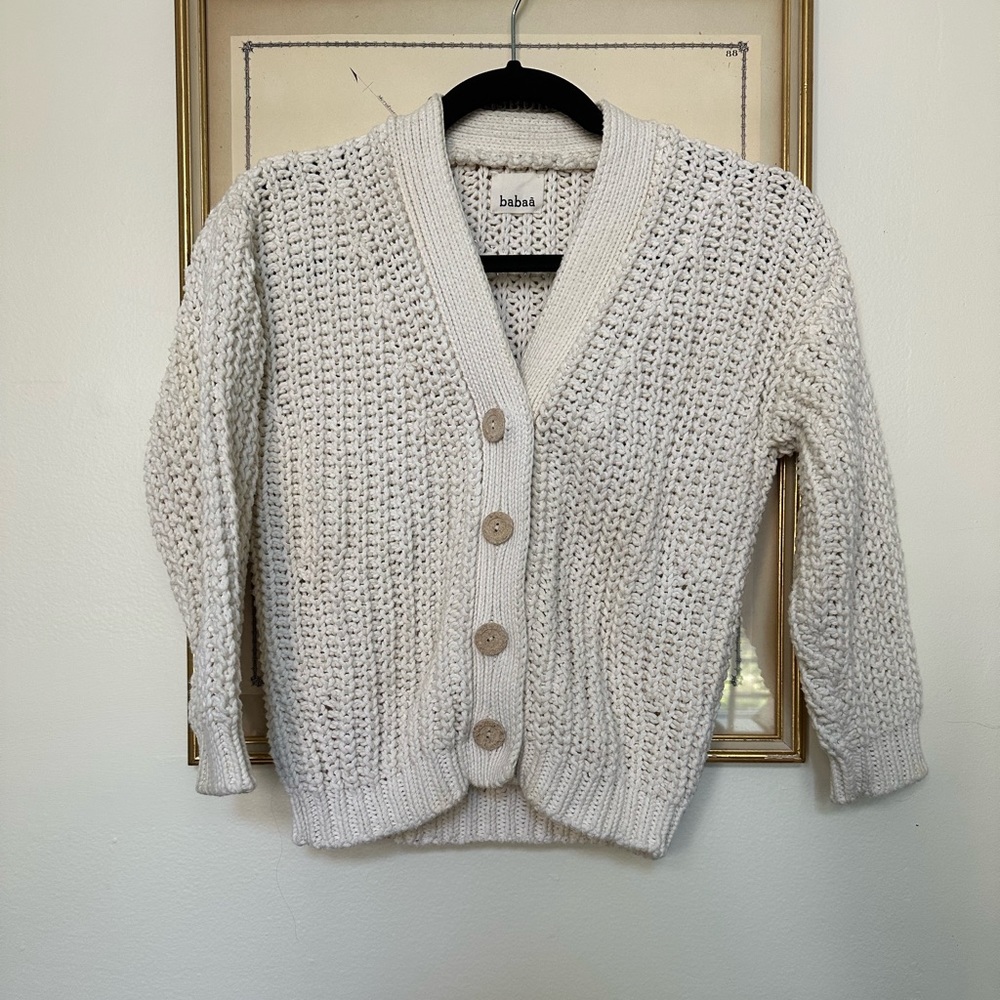 babaa no18 cotton sweater kids 8 natural